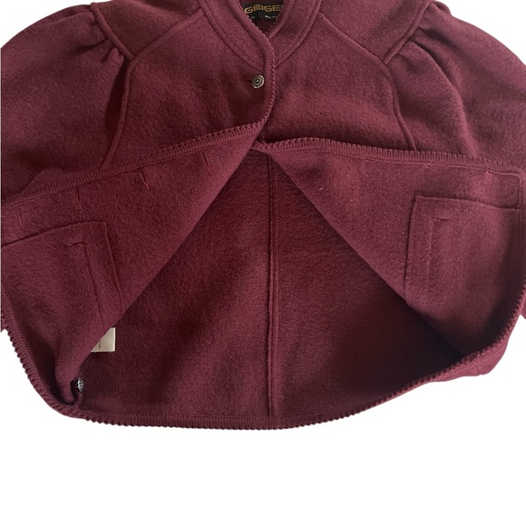 Geiger Austria 100% Wool Jacket – Plum Boiled Wool, Alpine Heritage, Size 34 - Picture 8 of 8